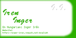 iren inger business card